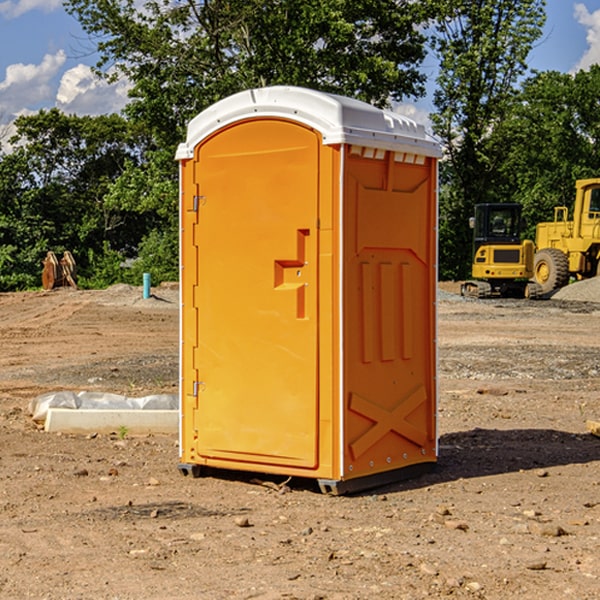 how often are the portable restrooms cleaned and serviced during a rental period in Danbury NH